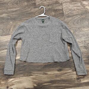 Wild Fable Heather Gray Long Sleeve Women's Top